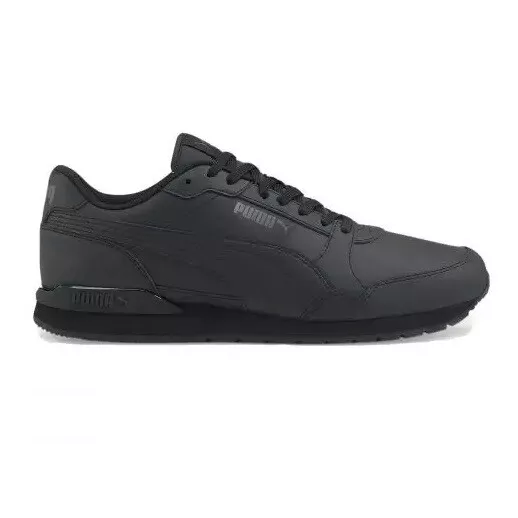 Scarpe Uomo Puma St Runner Pelle con SoftFoam Sneakers Sportive Nere Total Black