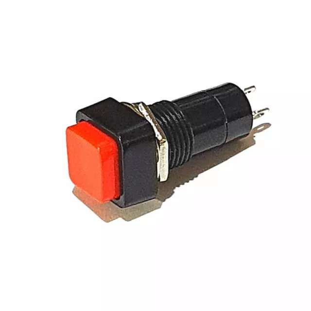 Push Switch Square Button Salecom R18-23 12mm cut out Momentary or Latching