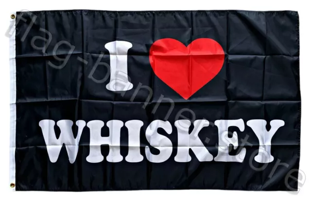 Beer 3x5ft Flag Banner I Love Whiskey College Dorm Room Sign Gift FREE SHIPPING