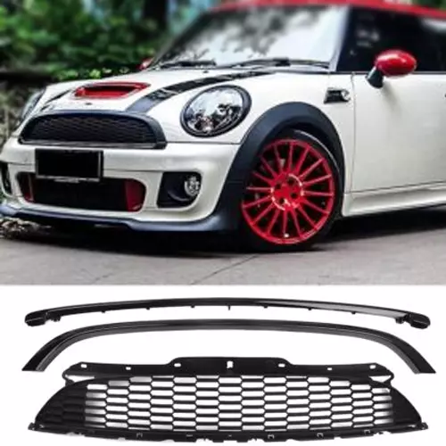 Für Mini Cooper S & JCW R55 R56 R57 R58 R59 R60 R61 Front Gitter Mit Rahmen