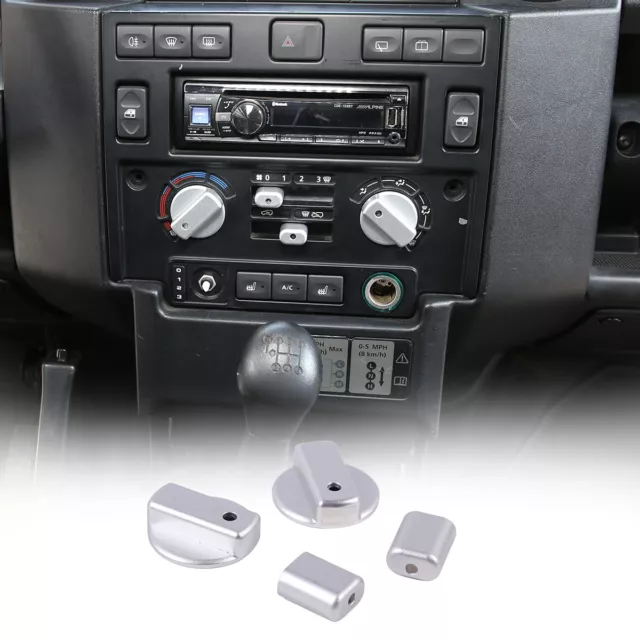 Modified Central Control A/C Adjustment Knob Cover For Land Rover Defender 04-18