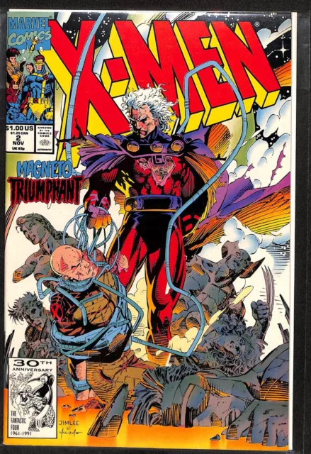 X-Men Vol 2 #2 Cover A 1st Print Written by Chris Claremont Jim Lee 1991