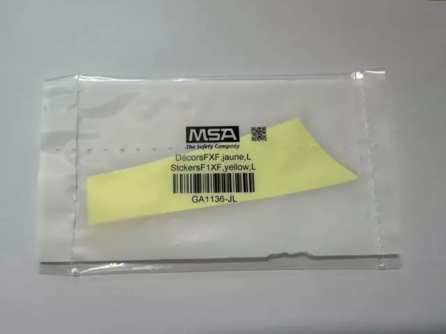 MSA F1 XF Helmet Stickers, Yellow