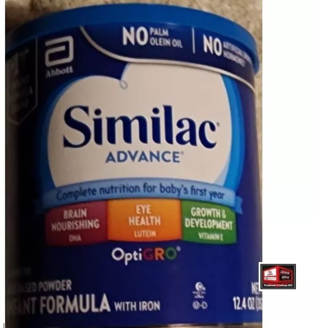 Similac Advance Infant Baby Formula With Iron Exp 04/2025 12.4 oz. Can