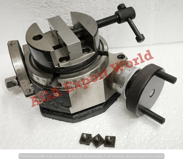 Tilting Rotary Table 4" / 100 Mm Tilts 90 Degree + 80mm Round Vice
