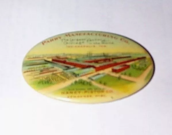 Rare 1900 Parry Manufacturing Co Carriage Factory Advertising Pocket Mirror