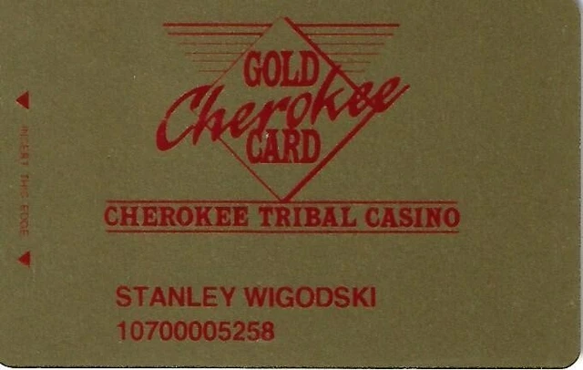 Cherokee Tribal Casino - Cherokee, NC - Rare 1st Issue Slot Card
