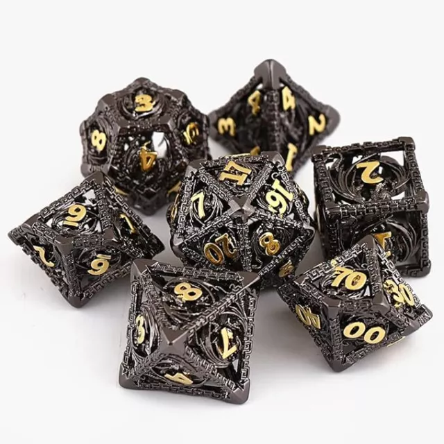 7X Metal Dice DND Set Role Playing D&D 7 Polyhedral Dice for Dungeons Dragons AU