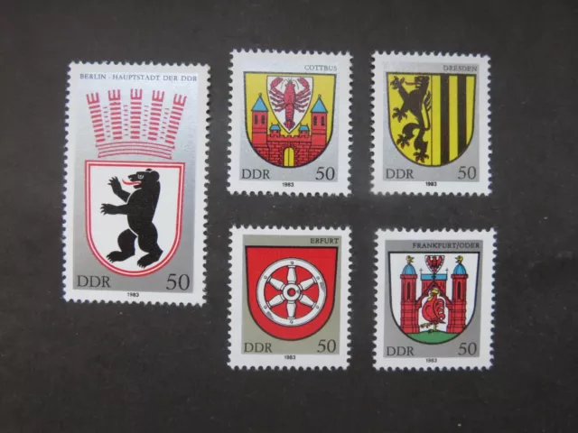DDR 1983 Mi-Nr. DD 2817 - 2821 Städte Wappen City Arms komplett postfrisch