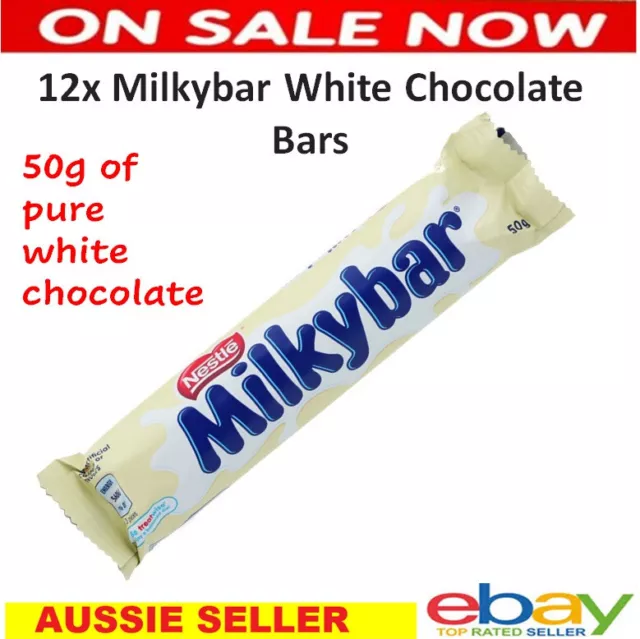 12x Nestle Milky Bar Classic White Chocolate Snack Treat Work Kids School Lunch