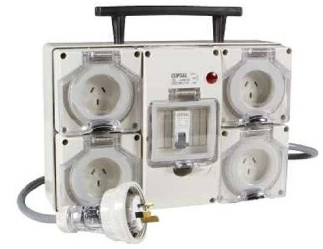 Clipsal Rcd Portable CLIPSAL PORTABLE RCD PROTECTED INDUSTRIAL SWITCHED SOCKET 4-Gang 15A ...