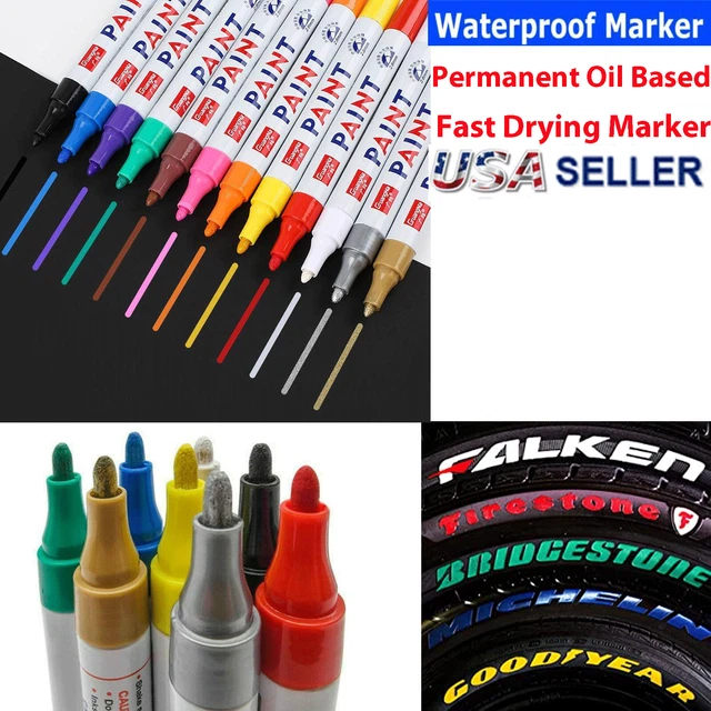 TIRE PAINT MARKER Pen Car Tyre Rubber Permanent Universal Waterproof
