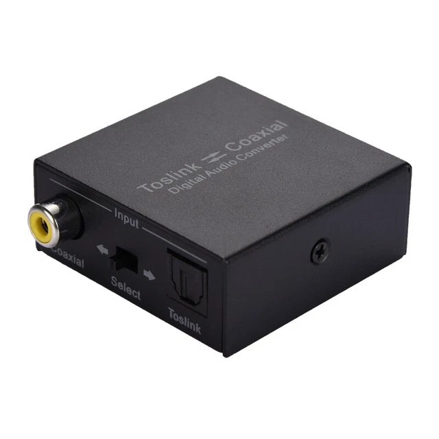 Optical to Coaxial Digital 2-Way Mutual Audio Converter Switch Splitter Adapter