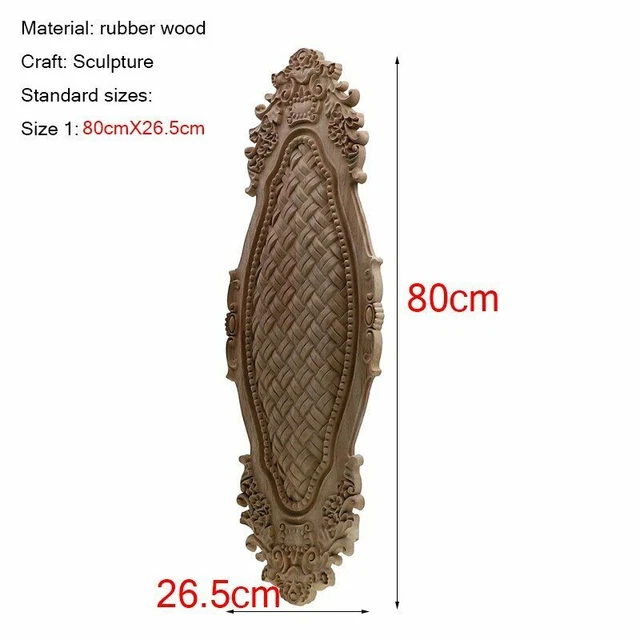 Door Heart Oak Wood Applique Carved Corner Vintage Home Decoration Maison Decors