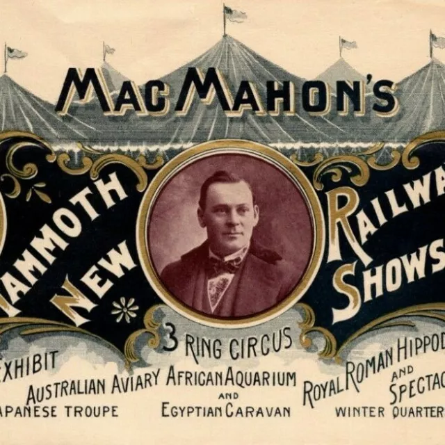 Very Scarce "Mac Mahon's 3 Ring Circus" Letterhead c1892 Wichita, KS