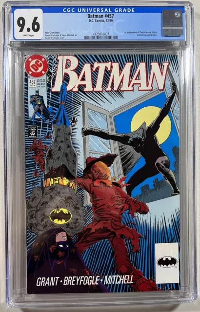 Batman 457 (DC, 1990)  CGC 9.6 WP  **1st Appearance of Tim Drake as Robin**