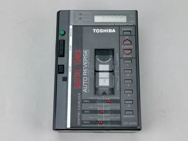 Vintage TOSHIBA KT-4056 Walkman Autoreverse Equalizer FM/AM Radio
