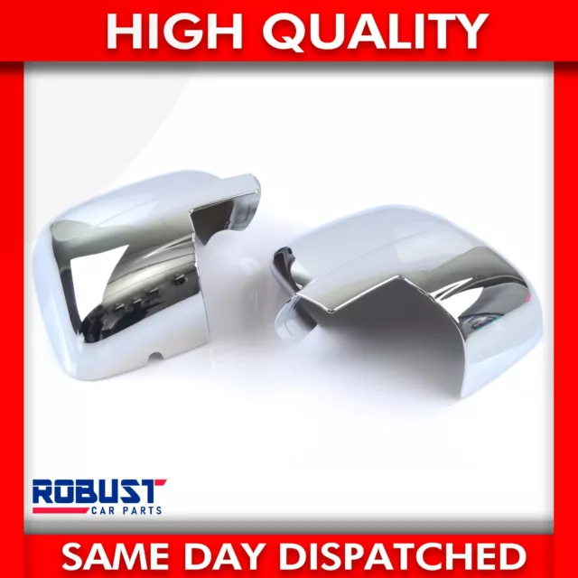 Abs Chrome Wing Side Mirror Cover Caps Right + Left For Renault Trafic (2015+On)