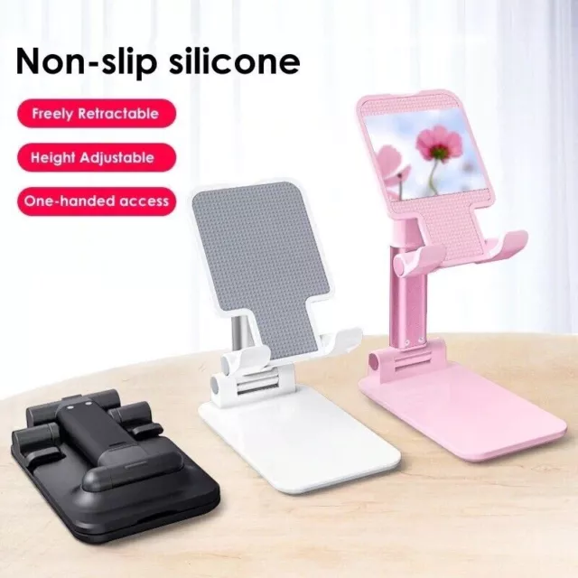 Adjustable Cell Phone Tablet Stand Desktop Holder Mount Mobile Phone iPad iPhone