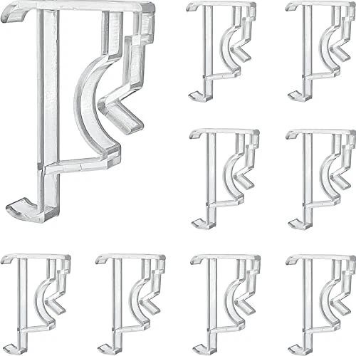 Valance Clips 2inch 20pcs Clear Plastic Hidden Retainer Holder For Window Blind