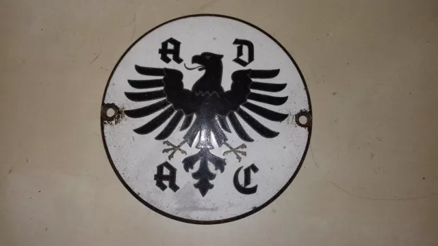 Emallie Oldtimer Kühler-Plakette ADAC Horch Porsche BMW DKW alt Emallie Badge