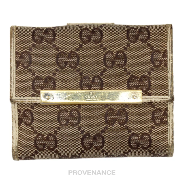 Gucci Trifold Wallet - GG Canvas White