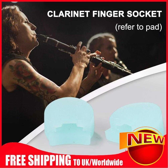 5pcs Clarinet Thumb Rest Covers Finger Rest Protective Pads (Light Blue)