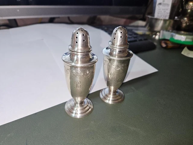 Birk's sterling non-weighted Salt & Pepper Shakers.
