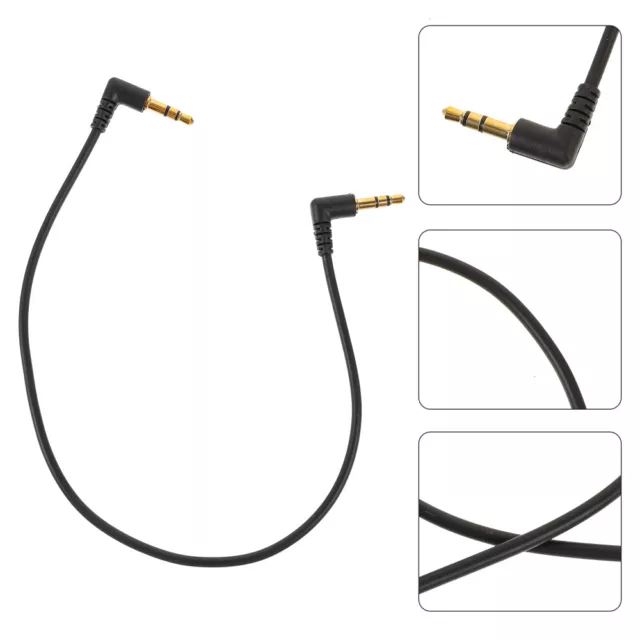 Short Aux Cord Male to 3.5mm Audio Cable 90 Degree Headphone Elbow Line