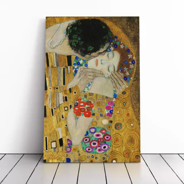 Gustav Klimt The Kiss No.4 Canvas Wall Art Print Framed Picture Dining Room