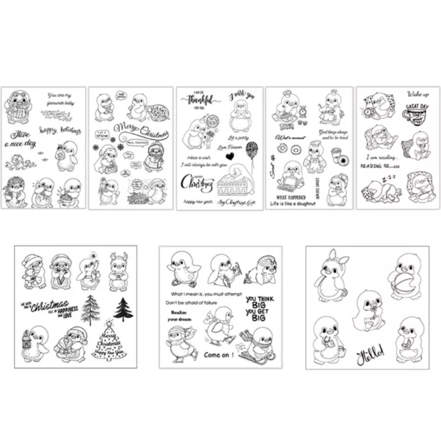 Christmas Elements Silicone Clear Seal Stamp DIY Scrapbooking Photo Album Decor