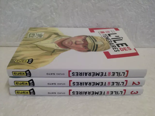 Lot mangas L'ile des Téméraires tomes 1 à 3 Shuho Satô Kana Say hello Black Jack