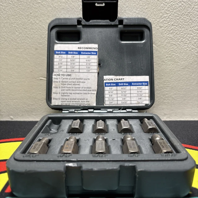 Matco Extractor Set MATCO 10 PIECE Screw Extractor Set SES10-MISSING ONE, 1/8