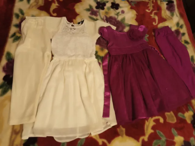 asian girls party dresses age 2-3 years with matching trousers.(leggings)