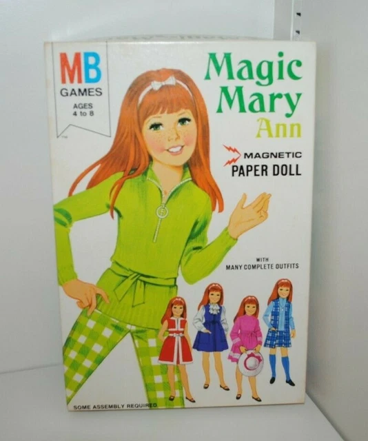 Magic Mary Ann Magnetic Paper Doll 1972 Milton Bradley 4010-2 Uncut Outfits USA