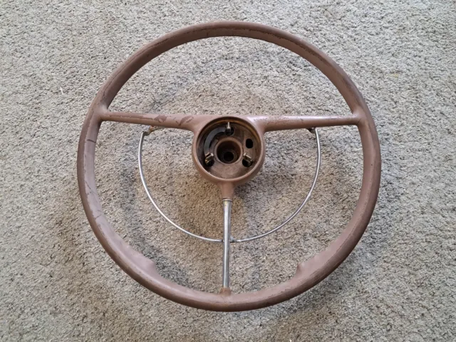 Vintage 1940 Chevy Steering Wheel with Horn Ring
