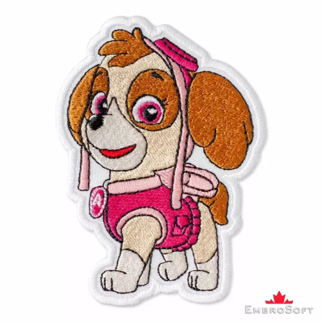 PAW Patrol Skye Cute Cartoon Character Embroidered Patch Iron On SIZE: 3.2"x3.9"