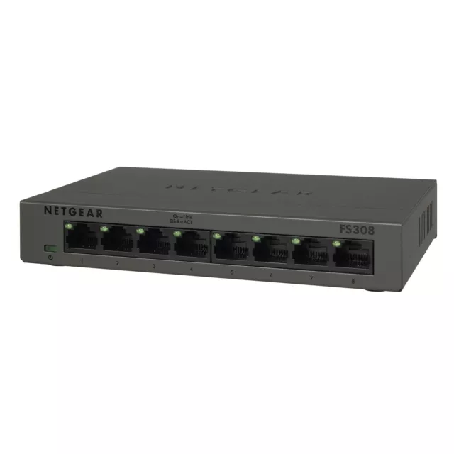 Netgear Fast Ethernet 10/100 Mbps 8 port Switch - FREE shipping