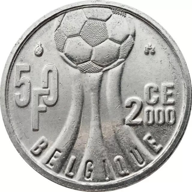 Belgium  Belgique 50 Francs 2000 KM#213 European Football Championship (6960)