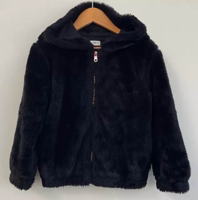 Girls Faux Fur Bomber Jacket Age 6-7 F&F