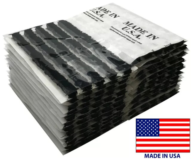 120 Piece Black 4" Tire Plug Insert String Tubeless Tyre Repair Seals USA MADE