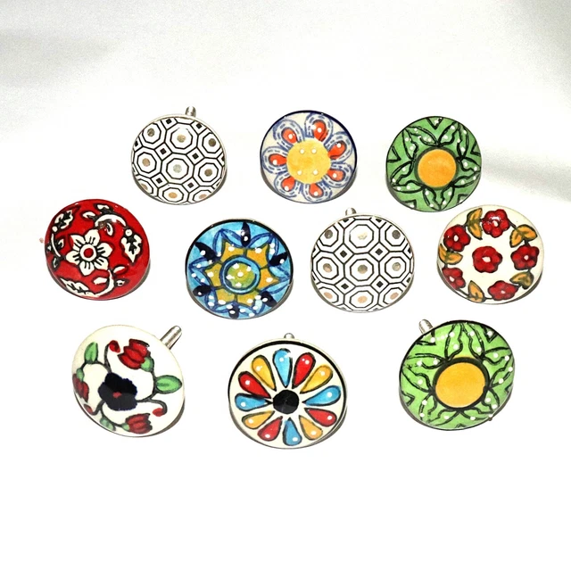 10 Pcs Multicolor Knob Drawer Knobs Pulls Kitchen Cabinet Knobs Dresser Knob