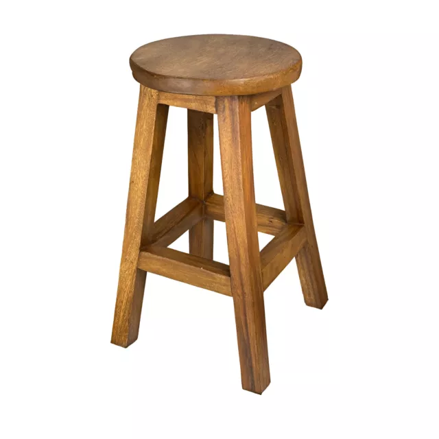 Rustic Solid Tall Wooden Milking Stool multiuse as plant stand, seat, table