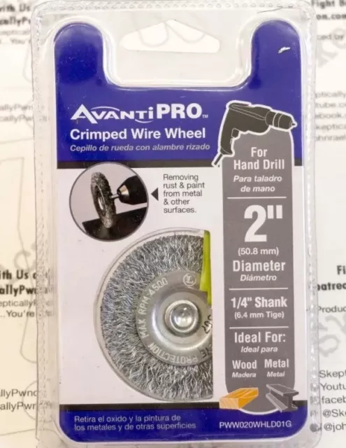 Avanti Pro 4-inch Crimped Wire Hand Drill Brush/Wheel for Wood