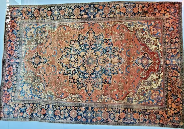 Fine Genuine Antique Middle Eastern Rug  One Of A Kind