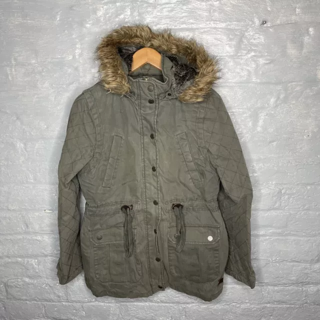 FAT FACE KHAKI penny parka coat.size 14 11.55 PicClick UK