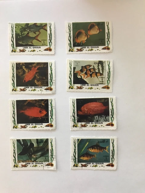 Umm Al Qaïwaïn 1965 – Timbre John F. Kennedy Édition Complète 30A-37A Oblitéré – Collection Philatélie