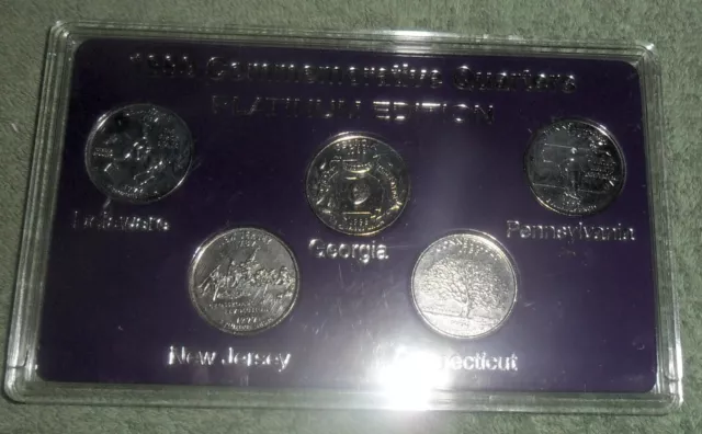 JB RFM 76740 50 States Commemorative Quarters 1999 Platinum Edition