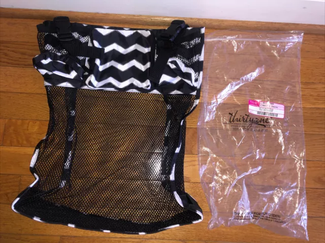 Thirty-one On A Stroll Bag Black Chevron New In Bag Stroller Storage