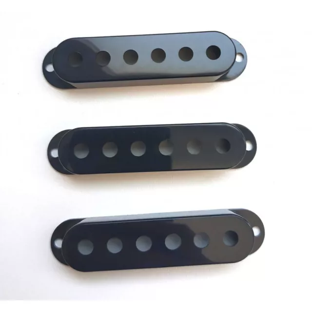 3 Covers Micro Black for STRATOCASTER 52,5 MM